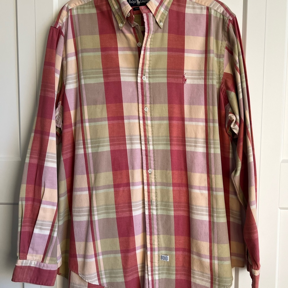 Polo Ralph Lauren Plaid Men's Shirt in Red and Green